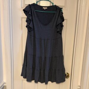 Max Studio Textured Blue Top